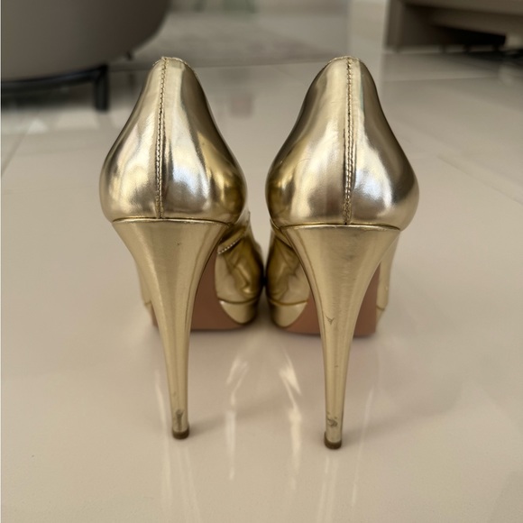 Prada Patent Champagne Heels - Picture 5 of 5